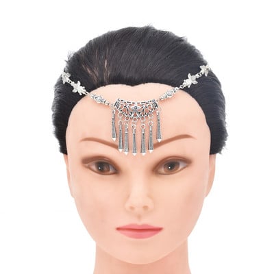 Cigány Török Bohém Fejlánc Indiai Haj Ékszer Törzsi Homlok Tánc Esküvői Haj Kiegészítők Boho Fejpánt Fejdíszek