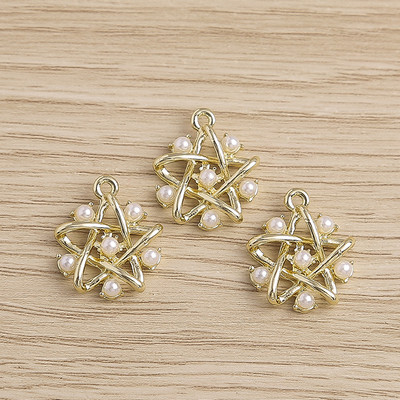 5 bucăți Brelocuri elegante de urs cu animale de cristal pentru realizarea de bijuterii Brelocuri cu flori de stea, lună, pandantive pentru coliere, cercei, accesoriu