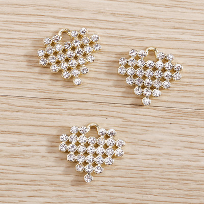 5 bucăți Brelocuri elegante de urs cu animale de cristal pentru realizarea de bijuterii Brelocuri cu flori de stea, lună, pandantive pentru coliere, cercei, accesoriu