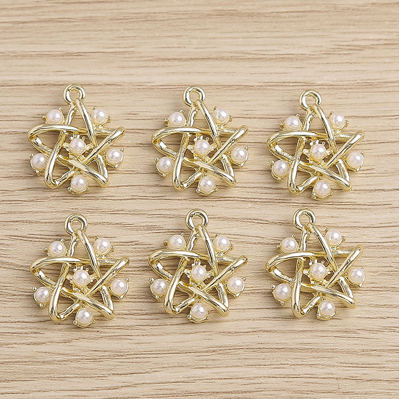 5 bucăți Brelocuri elegante de urs cu animale de cristal pentru realizarea de bijuterii Brelocuri cu flori de stea, lună, pandantive pentru coliere, cercei, accesoriu