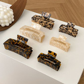 Bilandi 2021, nova kopča za kosu, veliki geometrijski šuplji kvadrat, leopard acetatna kopča za kosu za žene, dodaci za kosu