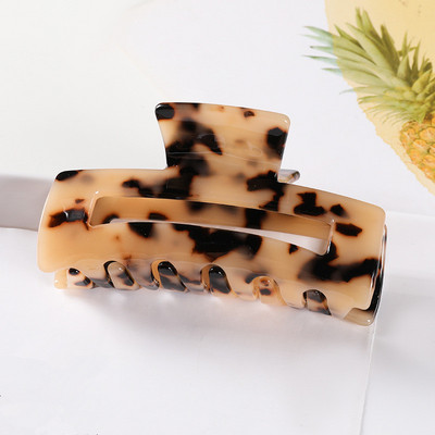 Bilandi 2021, nova kopča za kosu, veliki geometrijski šuplji kvadrat, leopard acetatna kopča za kosu za žene, dodaci za kosu