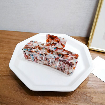 Bilandi 2021, nova kopča za kosu, veliki geometrijski šuplji kvadrat, leopard acetatna kopča za kosu za žene, dodaci za kosu