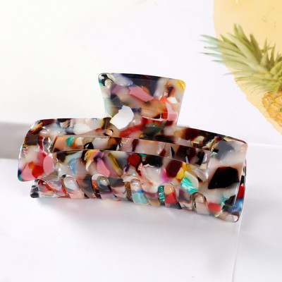 Bilandi 2021, nova kopča za kosu, veliki geometrijski šuplji kvadrat, leopard acetatna kopča za kosu za žene, dodaci za kosu