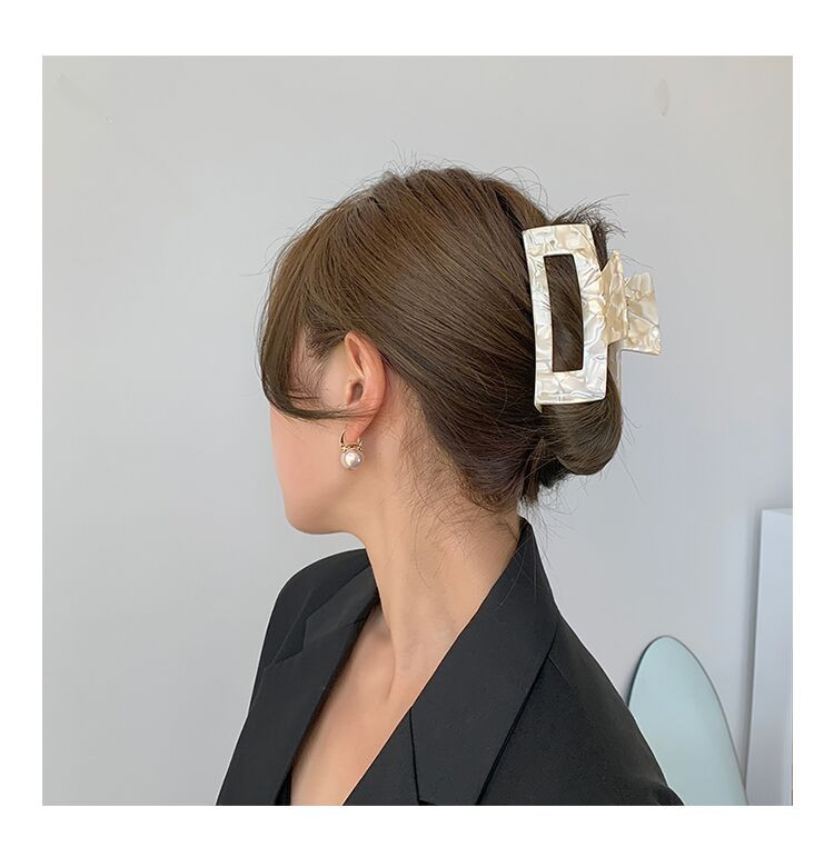 Bilandi 2021, nova kopča za kosu, veliki geometrijski šuplji kvadrat, leopard acetatna kopča za kosu za žene, dodaci za kosu