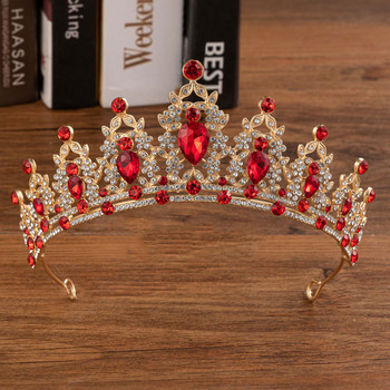 Модни кристални диадеми Корони Булка Сватбен комплект бижута Колие с корона от кристали Обеци за жени Аксесоари Диадема Шапка