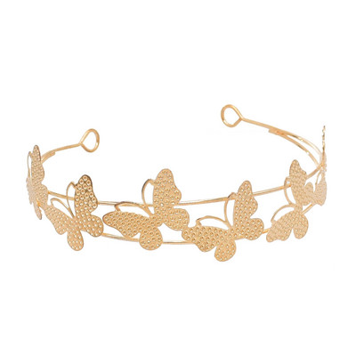 Barokna traka za glavu u zlatnoj boji Pokrivalo za glavu Kruna Tijara Pokrivalo za glavu Rimska božica Grčka glava Nakit Mladenka Vjenčani dodaci za kosu