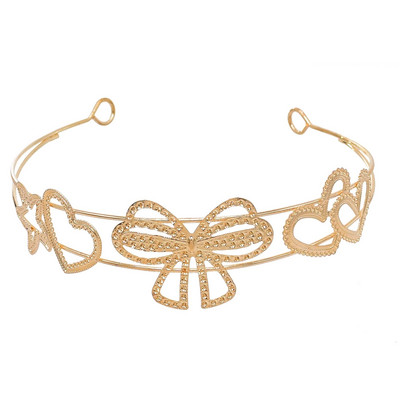Barokna traka za glavu u zlatnoj boji Pokrivalo za glavu Kruna Tijara Pokrivalo za glavu Rimska božica Grčka glava Nakit Mladenka Vjenčani dodaci za kosu