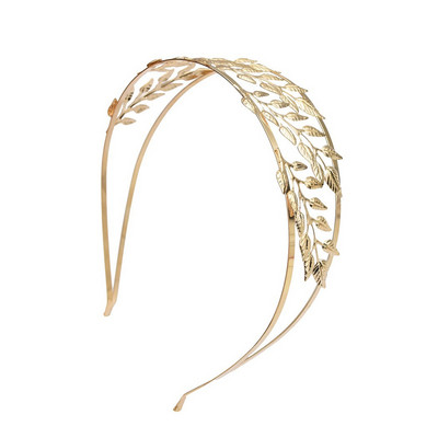 Barokna traka za glavu u zlatnoj boji Pokrivalo za glavu Kruna Tijara Pokrivalo za glavu Rimska božica Grčka glava Nakit Mladenka Vjenčani dodaci za kosu