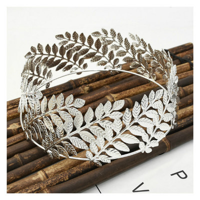 Barokna traka za glavu u zlatnoj boji Pokrivalo za glavu Kruna Tijara Pokrivalo za glavu Rimska božica Grčka glava Nakit Mladenka Vjenčani dodaci za kosu