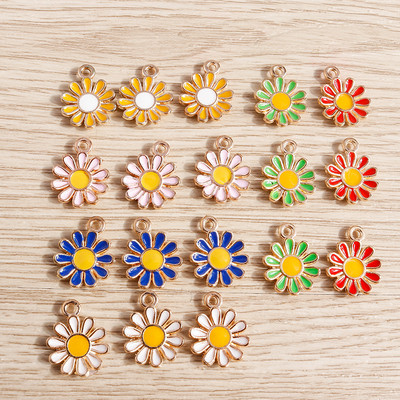10 buc 11*15 mm 6 culori email margarete farmece flori pentru a face pandantive coliere cercei brățări DIY bijuterii lucrate manual.