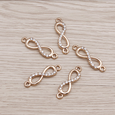 20db 23x10mm Crystal Infinity varázslatok ékszerkészítéshez divatos fülbevaló medál csatlakozók karkötő nyaklánc varázs kiegészítők