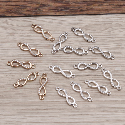 20db 23x10mm Crystal Infinity varázslatok ékszerkészítéshez divatos fülbevaló medál csatlakozók karkötő nyaklánc varázs kiegészítők