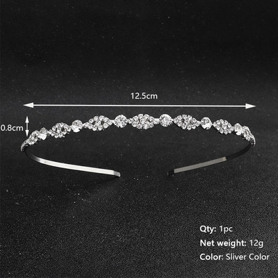 Vjenčane tijare i krune Efily Kristalni luksuzni nakit Trake za glavu s kamenčićima za žene Dodaci za mladenku Traka za kosu Poklon