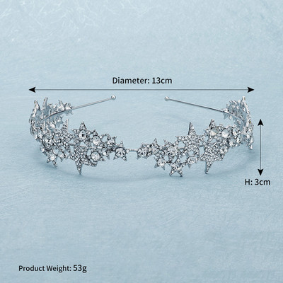 Vjenčane tijare i krune Efily Kristalni luksuzni nakit Trake za glavu s kamenčićima za žene Dodaci za mladenku Traka za kosu Poklon