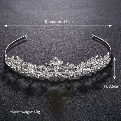 Vjenčane tijare i krune Efily Kristalni luksuzni nakit Trake za glavu s kamenčićima za žene Dodaci za mladenku Traka za kosu Poklon