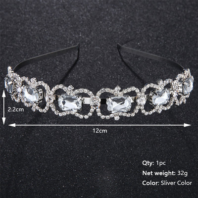 Vjenčane tijare i krune Efily Kristalni luksuzni nakit Trake za glavu s kamenčićima za žene Dodaci za mladenku Traka za kosu Poklon