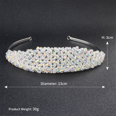Vjenčane tijare i krune Efily Kristalni luksuzni nakit Trake za glavu s kamenčićima za žene Dodaci za mladenku Traka za kosu Poklon