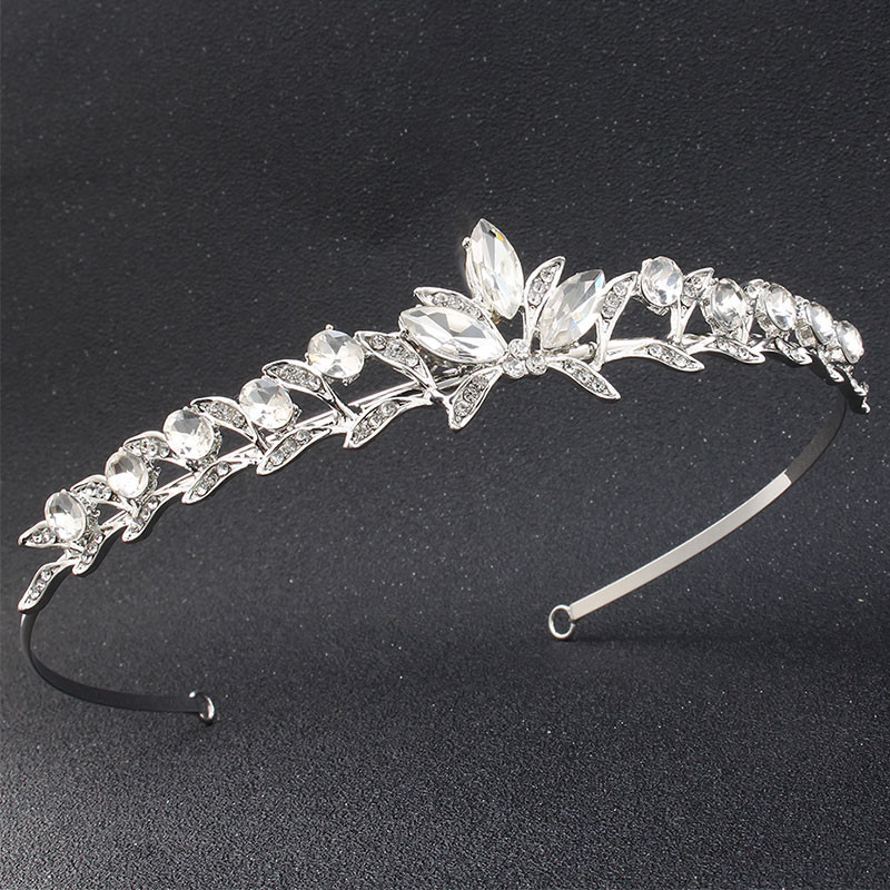Vjenčane tijare i krune Efily Kristalni luksuzni nakit Trake za glavu s kamenčićima za žene Dodaci za mladenku Traka za kosu Poklon