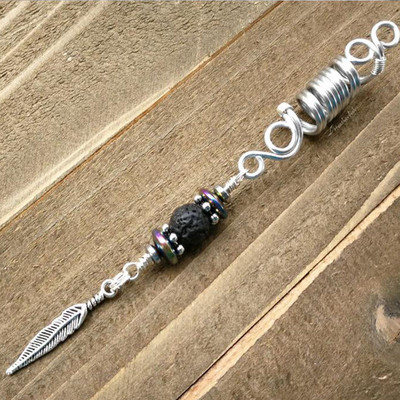 Комплект бижута Amethyst Loc, бижута Crystal Dreadlock, бижута Dread Sleeves Dreadlock