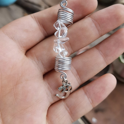 Комплект бижута Amethyst Loc, бижута Crystal Dreadlock, бижута Dread Sleeves Dreadlock