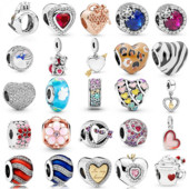 Crystal Gėlės Žvaigždės Lapų Širdelės „Pasidaryk pats“ karoliukai tinka originalioms žavesio apyrankėms moterims vakarėliams papuošalai