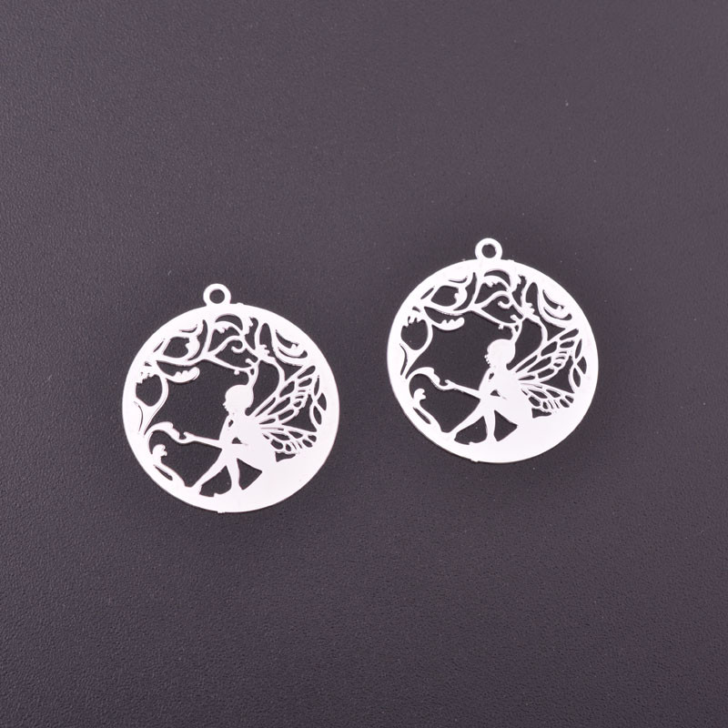 12 komada 20*22 mm svijetlozlatne boje cvjetnih vilinskih privjesaka posrebrene tanke naušnice s privjescima od mesinga Nakit DIY naušnice