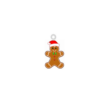Χριστουγεννιάτικα ακρυλικά μενταγιόν 10 τμχ Double Side Rabbit Gingerbread Man Charm Makings For DIY Earrings Βραχιόλια Μπρελόκ Κοσμήματα