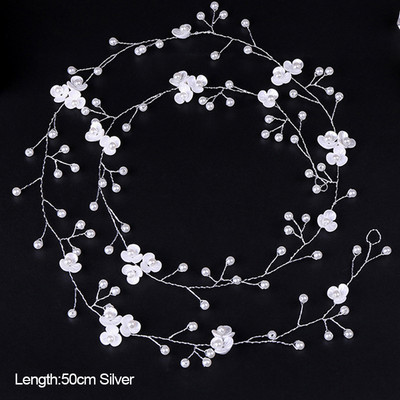 Κρυστάλλινα αξεσουάρ για τα μαλλιά γάμου Χειροποίητα φλοράλ μαργαριτάρια στολίδι για τα μαλλιά για κορίτσια νύφης