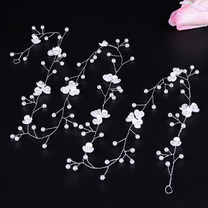 Κρυστάλλινα αξεσουάρ για τα μαλλιά γάμου Χειροποίητα φλοράλ μαργαριτάρια στολίδι για τα μαλλιά για κορίτσια νύφης