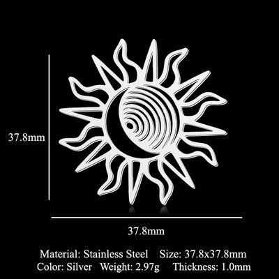 5db/tétel Rozsdamentes acél geometriai minimalista barkács fülbevaló medál varik Nagyker Csillag Nyíl Nap Hold Bojt Evil Eye