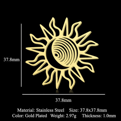 5db/tétel Rozsdamentes acél geometriai minimalista barkács fülbevaló medál varik Nagyker Csillag Nyíl Nap Hold Bojt Evil Eye