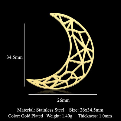 5db/tétel Rozsdamentes acél geometriai minimalista barkács fülbevaló medál varik Nagyker Csillag Nyíl Nap Hold Bojt Evil Eye