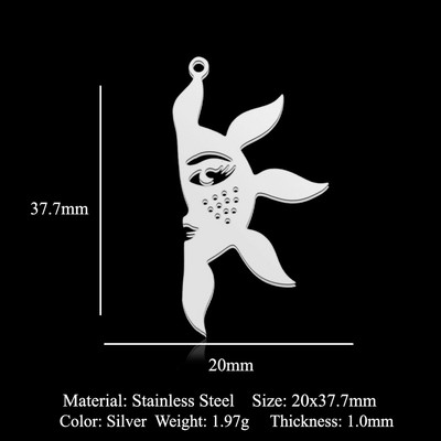 5db/tétel Rozsdamentes acél geometriai minimalista barkács fülbevaló medál varik Nagyker Csillag Nyíl Nap Hold Bojt Evil Eye
