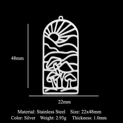 5db/tétel Rozsdamentes acél geometriai minimalista barkács fülbevaló medál varik Nagyker Csillag Nyíl Nap Hold Bojt Evil Eye