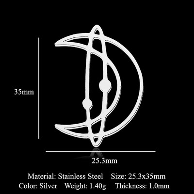 5db/tétel Rozsdamentes acél geometriai minimalista barkács fülbevaló medál varik Nagyker Csillag Nyíl Nap Hold Bojt Evil Eye