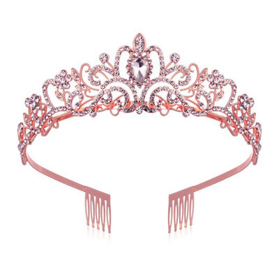 Kristalne krune i tijare s češljastom trakom za glavu za djevojčice ili žene Rođendanska zabava Vjenčanje Prom Svadba Božić Valentinovo