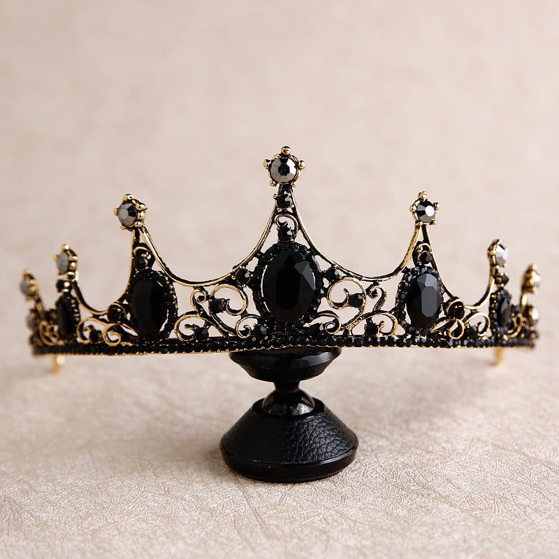 MVEXO Fashion Elegant Vintage kis barokk zöld kristály tiaras koronák női lányoknak menyasszony esküvői haj ékszer kiegészítők
