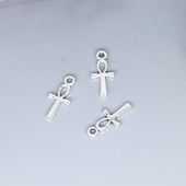 40 de bucăți cheie de viață Ankh brelocuri cruciulițe din așchiu antic placat cu bronz antic pandantiv pentru brățară bijuterii descoperiri