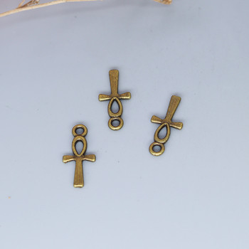 40 ΤΕΜ Life Key Ankh Cross Charms Antique Sliver Antique επιμεταλλωμένο χάλκινο χρώμα μενταγιόν γούρι για βραχιόλια ευρήματα κοσμημάτων