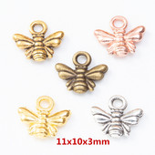 100/25/35db Charms bee Antik bronz Cink ötvözet Fit karkötő barkács fém ékszer Findings 8206