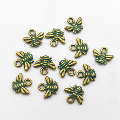 100/25/35db Charms bee Antik bronz Cink ötvözet Fit karkötő barkács fém ékszer Findings 8206