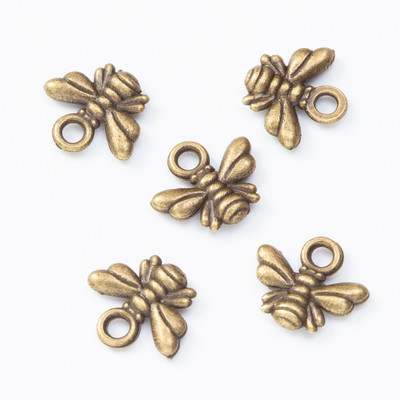 100/25/35db Charms bee Antik bronz Cink ötvözet Fit karkötő barkács fém ékszer Findings 8206