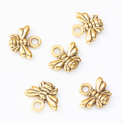 100/25/35db Charms bee Antik bronz Cink ötvözet Fit karkötő barkács fém ékszer Findings 8206