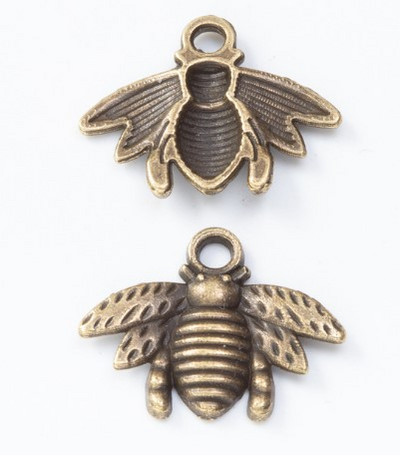 100/25/35db Charms bee Antik bronz Cink ötvözet Fit karkötő barkács fém ékszer Findings 8206