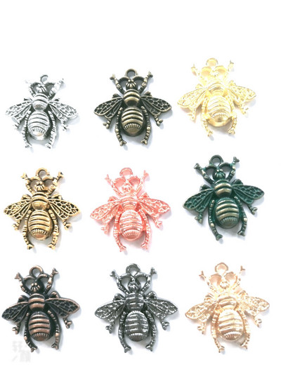 100/25/35db Charms bee Antik bronz Cink ötvözet Fit karkötő barkács fém ékszer Findings 8206