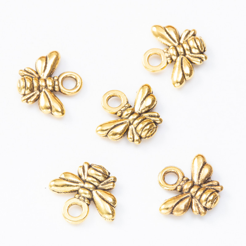 100/25/35db Charms bee Antik bronz Cink ötvözet Fit karkötő barkács fém ékszer Findings 8206