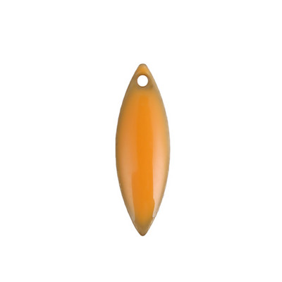 Kétoldalas zománcozott flitterek, réz olíva alakú zománcozott medálok, 16*5 mm barkács ékszerkészítéshez, 10 db