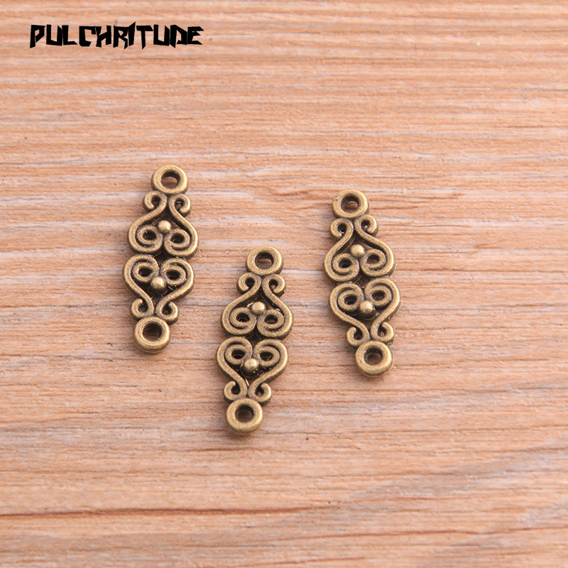 PULCHRITUDE 20db 9*25mm két szín 2020 új cink ötvözet vintage faragott csatlakozók medálok ékszer készítés barkács kézzel készített kézműves