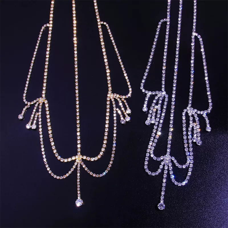 La modă, simplu, ciucuri, lanț pentru cap pentru frunte de mireasă, accesorii pentru păr, strass, cristal, lanț pentru cap, bentita, bijuterii, indiană